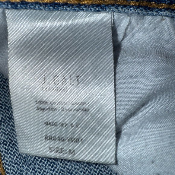 J. GALT High Waisted Straight Leg Raw Hem Jeans in Medium Wash Size Medium - Picture 2 of 5